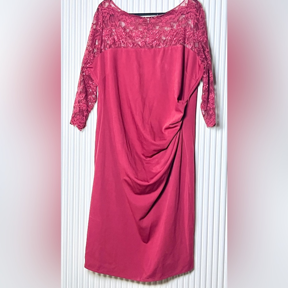 City Goddess London Burgundy Dress, Size 18/20